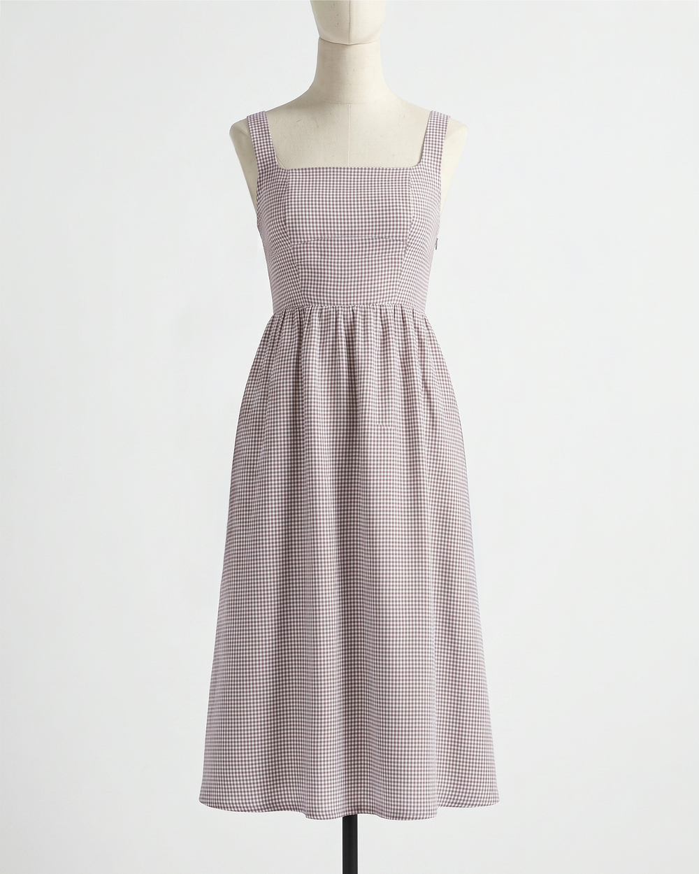 100% European Linen Fit & Flare Midi Dress